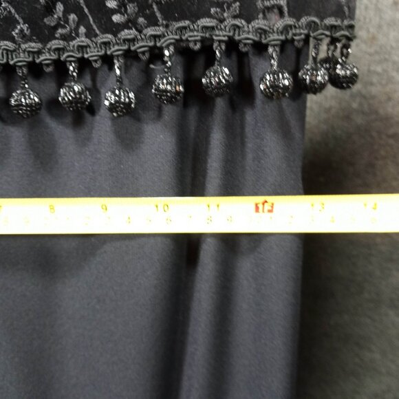 1950's Black Rayon Velvet Bodice Dingle Ball Dress by Best & Co, 5th Ave - Picture 8 of 10